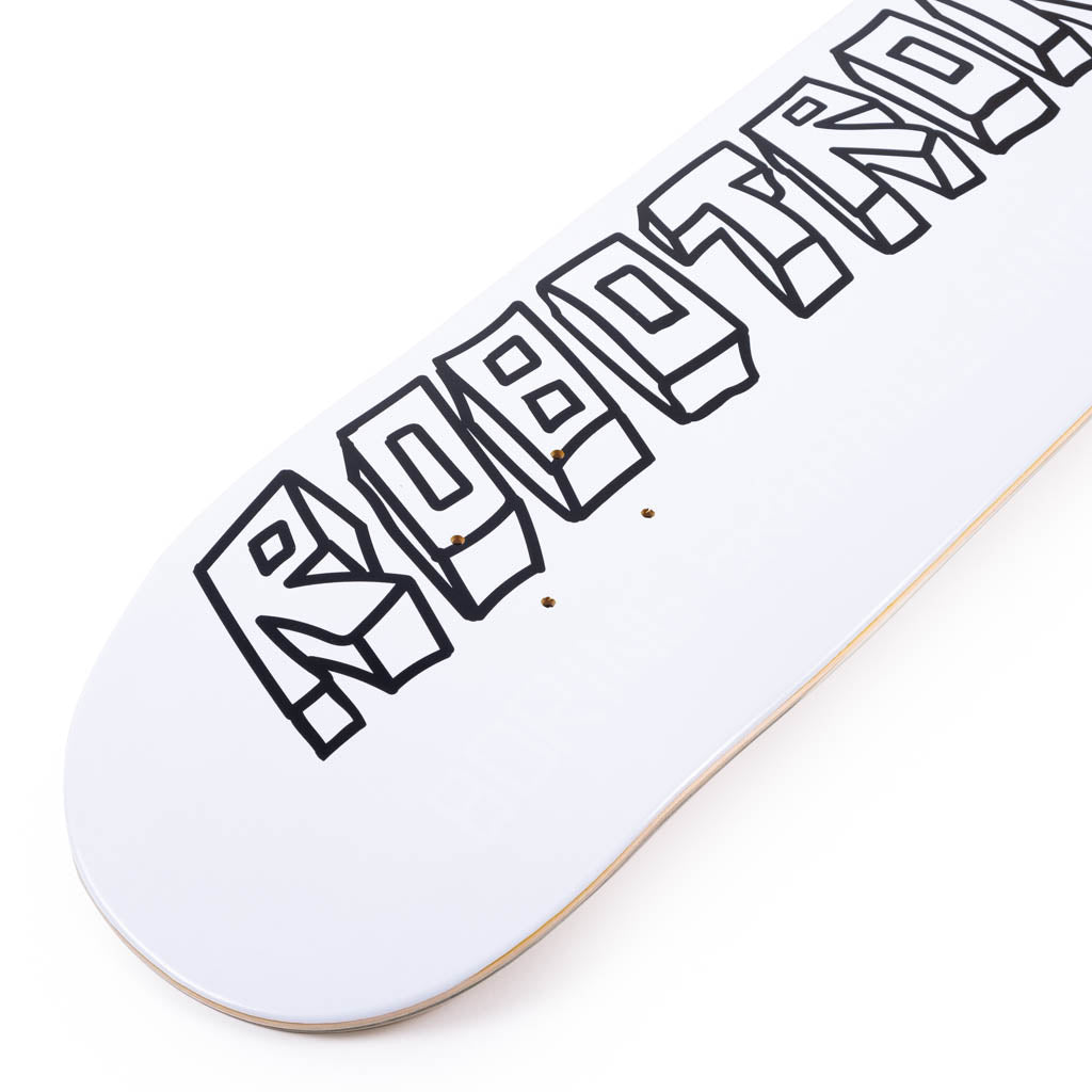 Robotron Deck "Boring Graphic" white - 8.7"