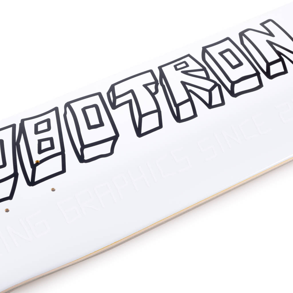 Robotron Deck "Boring Graphic" white - 8.5"